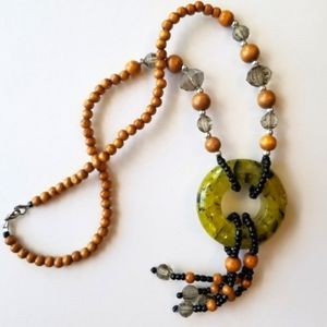 ❗Vintage Green Aztec Beaded Style Necklace❗